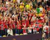 Norwegische Fans - Norwegen, NOR-BRA, Viertelfinale Olympische Spiele 2012, London 2012
