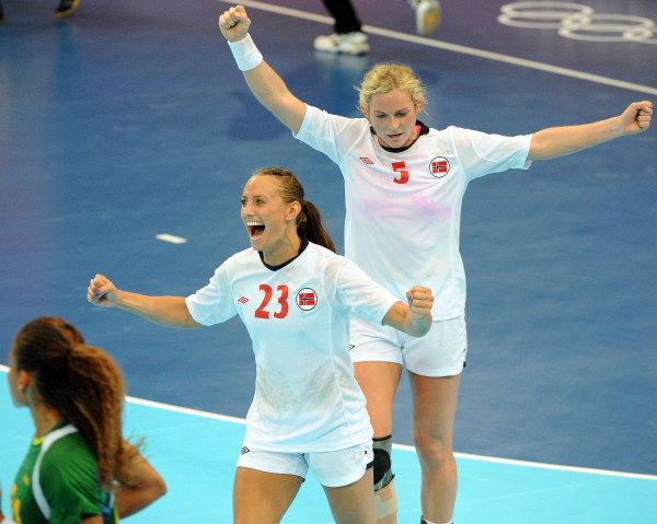 Camilla Herrem, Ida Alstad - Norwegen, NOR-BRA, Viertelfinale Olympische Spiele 2012, London 2012