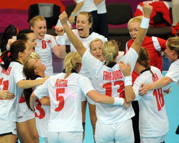 Jubel - Norwegen, NOR-BRA, Viertelfinale Olympische Spiele 2012, London 2012