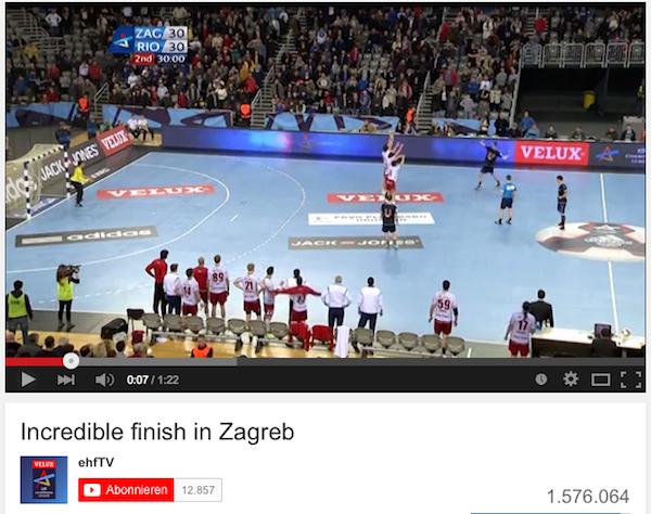 Der direkte Freiwurf im Video - die Ausführung sorgte für Diskussionen in der Handball-Szene