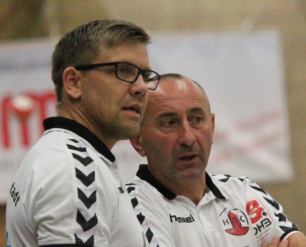 Der HSC trennt sich vom bisherigen Cheftrainer Margots Valkovskis (links); es übernimmt vorerst Co-Trainer Igor Mijanowsi (rechts).