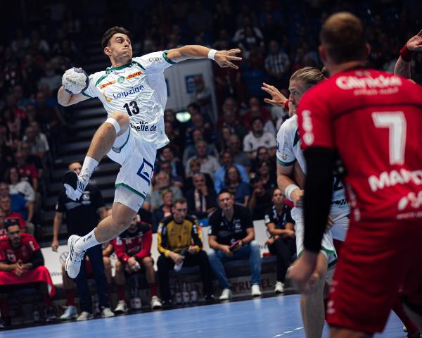 Matej Klima und der SC DHfK Handball Leipzig musste sich bei der MT Melsungen erst nach dem letzten Wurf geschlagen geben.