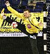 Carsten Ohle pariert einen Siebenmeter - Füchse Berlin  (Saison 2005/06)