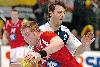 400 pixel BREITE!!  Joachim Boldsen im Zweikampf mit Jerome Fernandez - Dänemark vs. Frankreich  (Spiel um Platz drei)