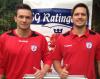 SG Ratingen Neuzugang Mike Schulz (links) mit Manager Bastian Schlierkamp