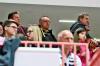 Michael Biegler, Nationaltrainer, im Publikum während des Spiels TuS Metzingen - Thüringer HC, MET-THC