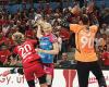 EHF Cup Finale 2016, DKKA - TuS Metzingen: Tonje Lseth gegen Viktoria Oguntoye