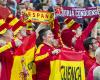 Fans Spanien, Zuschauer, FRA-ESP, EM 2018, EURO Kroatien