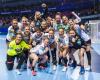 Jubel der DHB-Frauen nach Sieg gegen Norwegen, EURO 2018