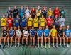Buxtehuder SV - Nachwuchsspielerinnen mit den Trikots aus 30 Jahren Bundesliga