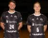 Fynn Wiebe und Lukas Schieb - neues Trikot Eintracht Hildesheim