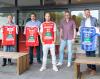 Vorstellung neues Trikot HSG Nordhorn-Lingen (2020/21) samt neuen Partnern: Ralf Schulte, Rafael Döring, Robert Weber, Matthias Stroot, Hendrik Kampmann