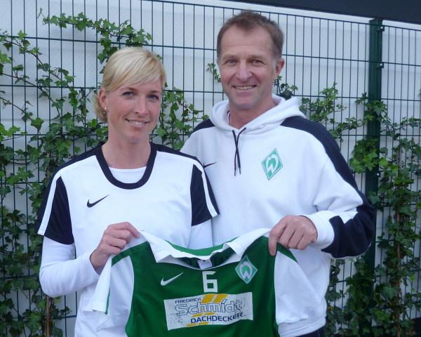 Julia Behrens mit Trainer Radek Lewicki