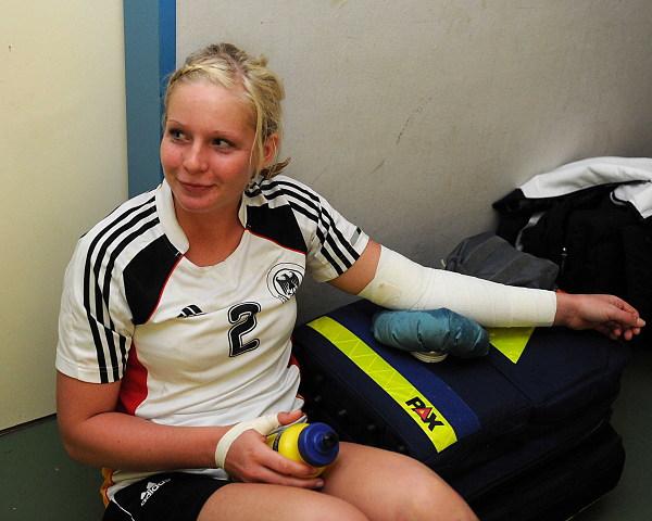 Franziska Haupt, verletzt, DHB-Juniorinnen Test in Weibern