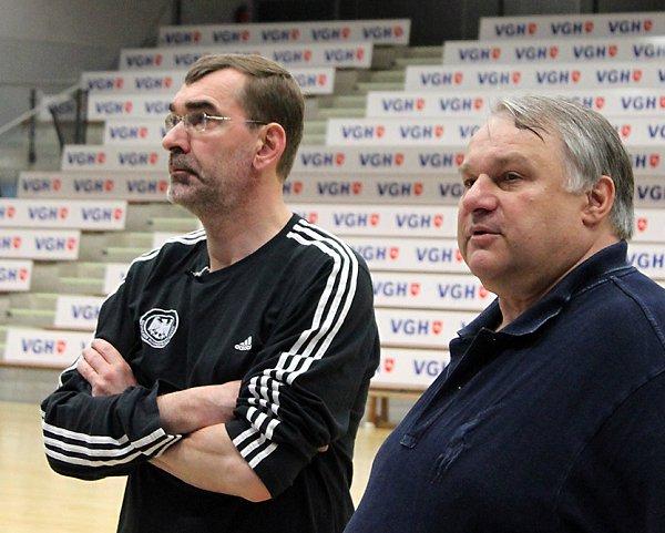 Andreas Thiel ist schon Dauergast beim Hildesheimer Trainerseminar - hier mit Gerald Oberbeck im Jahr 2011