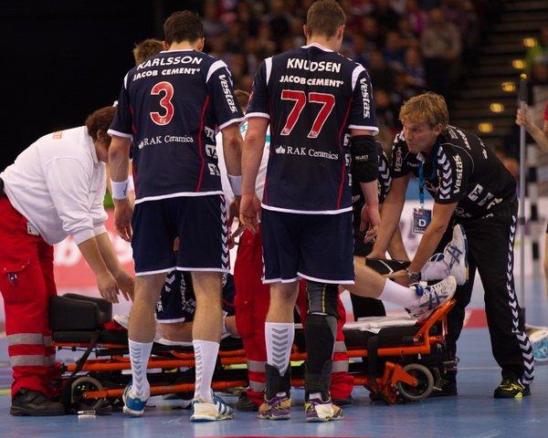 Arnor Atlason verletzte sich gestern in Hamburg schwer