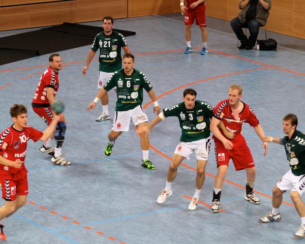 (v.l.) Potsdams Jan Piske (am Ball) sowie Stefan Mellack und Bengt Bornhorn entschieden das Derby zu ihren Gunsten.