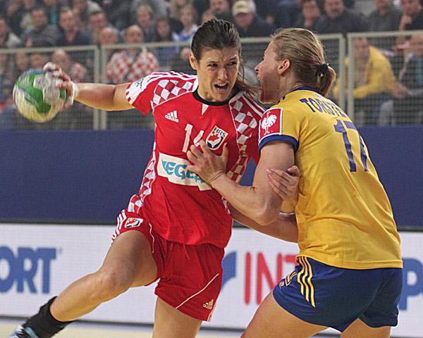 Kristina Elez/CRO im Spiel Schweden - Kroatien, EURO 2014, Varazdin