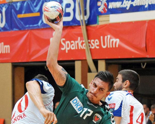 Ignacio Plaza Jimenez, Füchse Berlin beim Sparkasse Ulm-Cup 2015 in Ehingen, Spiel um Platz 3 gegen RK Zagreb