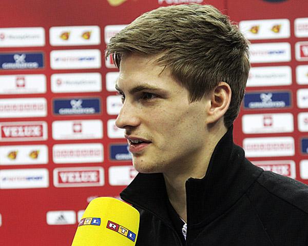 Rune Dahmke beim Media Day vor dem Finale gegen Spanien.
