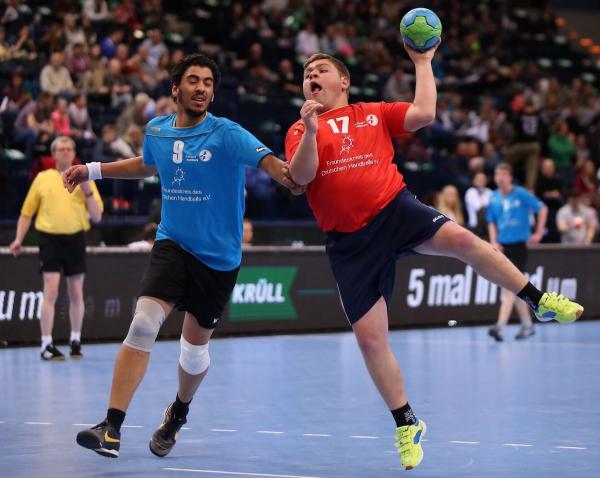 Die Freiwurf Hamburg Liga präsentierte sich beim "Tag des Handballs" in einem Demospiel