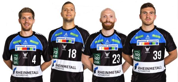 Christian Hoße, Teo Coric, Nils Artmann und Andreas Bornemann - HC Rhein Vikings