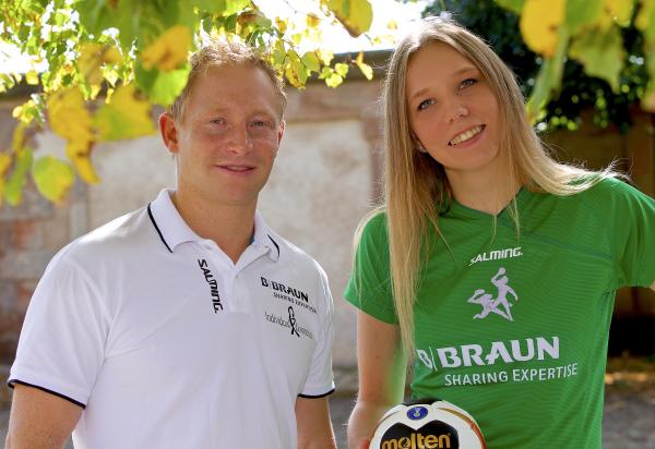 Kirchhofs Trainer Christian Denk und Diana Sabljak 