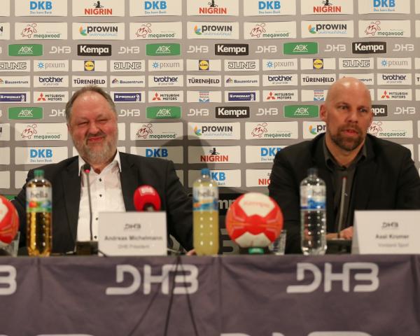 DHB-Präsident Andreas Michelmann und DHB Sportvorstand Axel Kromer