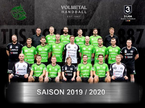 TuS Volmetal, Mannschaftsfoto 2019/2020, 3. Liga