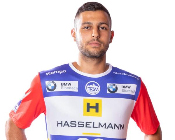 Yoav Lumbroso in the jersey for the German second divison club ThSV Eisenach.