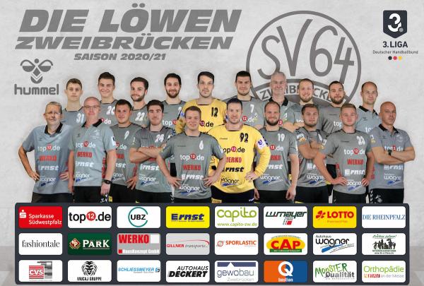 SV 64 Zweibrücken, Mannschaftsfoto Saison 2020/21