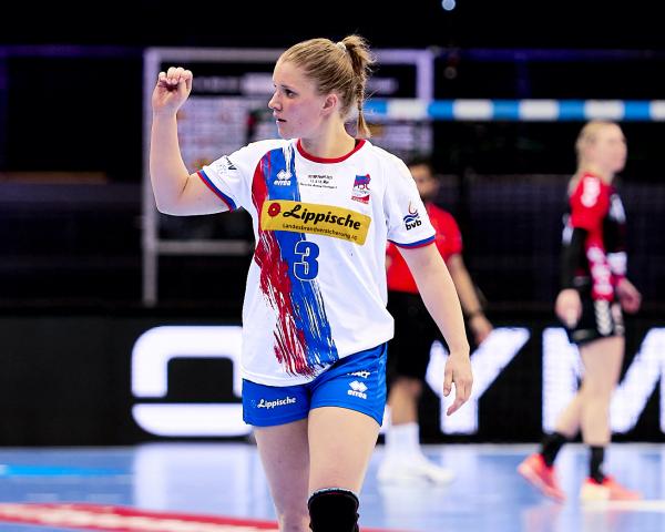 Laura Rüffieux, HSG Blomberg-Lippe, Halbfinal OLYM FINAL4, DHB-Pokal, Sondertrikot 