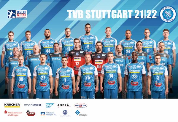 TVB Stuttgart, Teamfoto Saison 2021/22, LIQUI MOLY HBL