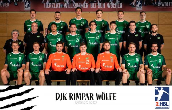 DJK Rimpar Wölfe, Teamfoto Saison 2021/22, 2. HBL, HBL2
