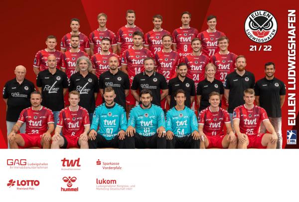 Eulen Ludwigshafen, Teamfoto Saison 2021/22, 2. HBL, HBL2