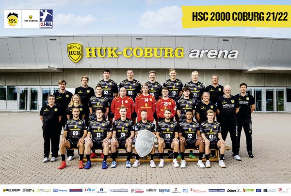 HSC 2000 Coburg, HSC Coburg, Teamfoto Saison 2021/22, 2. HBL, HBL2