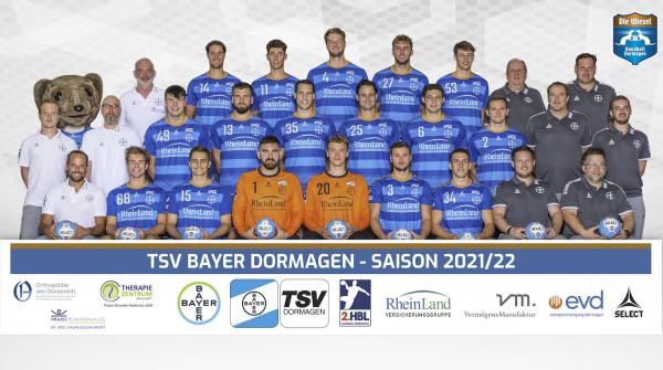 TSV Bayer Dormagen, Teamfoto Saison 2021/22, 2. HBL, HBL2