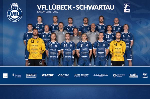 VfL Lübeck-Schwartau, Teamfoto Saison 2021/22, 2. HBL, HBL2