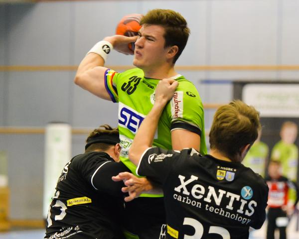 Die SG Insignis Handball Westwien, hier Moritz Mittendorfer, ist aus dem EHF European Cup ausgeschieden. 