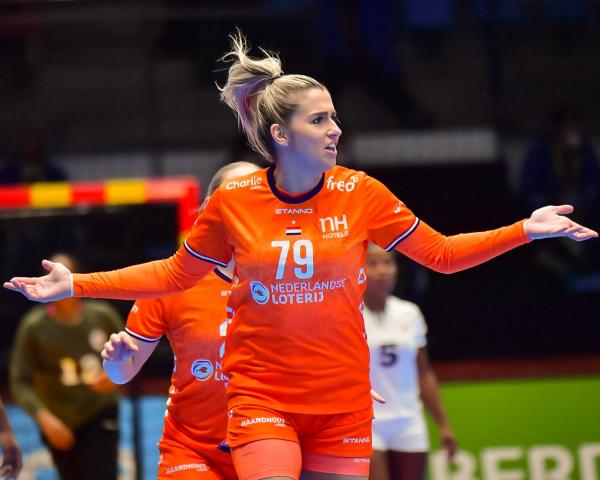 Estavana Polman at the World Cup in Spain in the dress of the Dutch national team