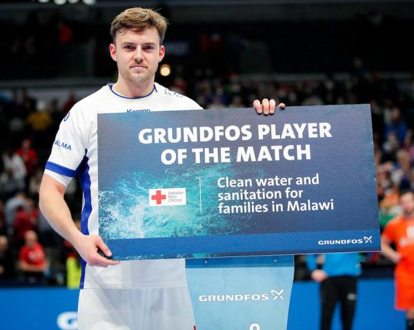 Sigvaldi Bjørn Gudjonsson erhielt bereits am zweiten Spieltag der Handball-EM 2022 den Player of the Match Award zum zweiten Mal.