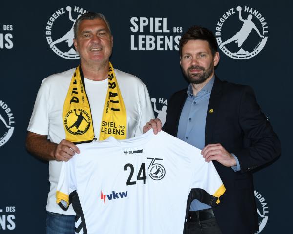 Trainer Michael Roth und Geschäftsführer Björn Tyrner - Bregenz Handball