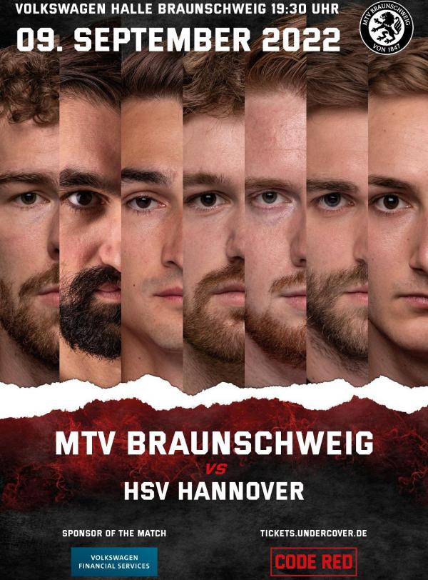 Plakat des MTV Braunschweig für das "Highlight Spiel" in der Volkswagen Halle