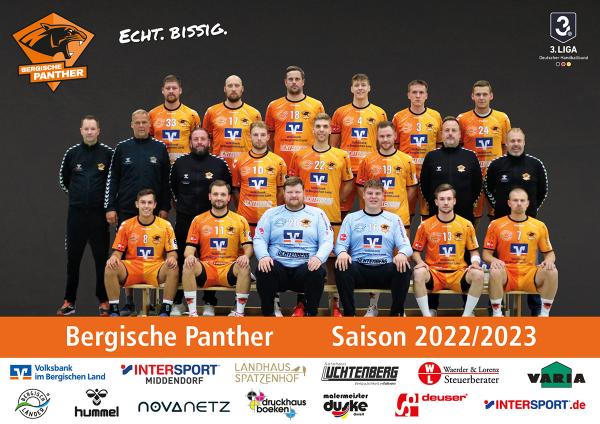Mannschaftsfoto Bergische Panther 2022/23