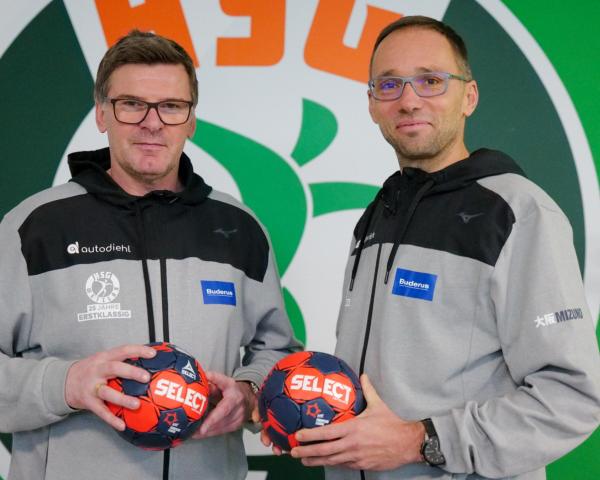 Die HSG Wetzlar hat den kroatischen Nationaltrainer Hrvoje Horvat (rechts) verpflichtet. Links: Jasmin Camdzic (links)