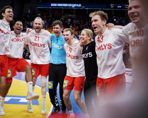 Denmark celebrates winning the World Championship.