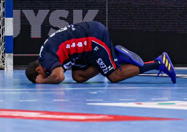 Mads Mensah Larsen suffered an ankle injury at the quarterfinals of the German Cup.